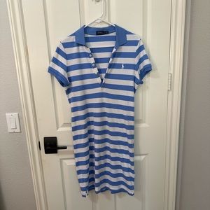 Collared dress with stripes